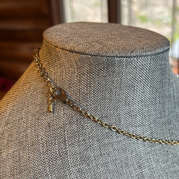 Initial Outfitters Ivory and Gold Color Necklace 18 inch Length - Picture 2 of 4